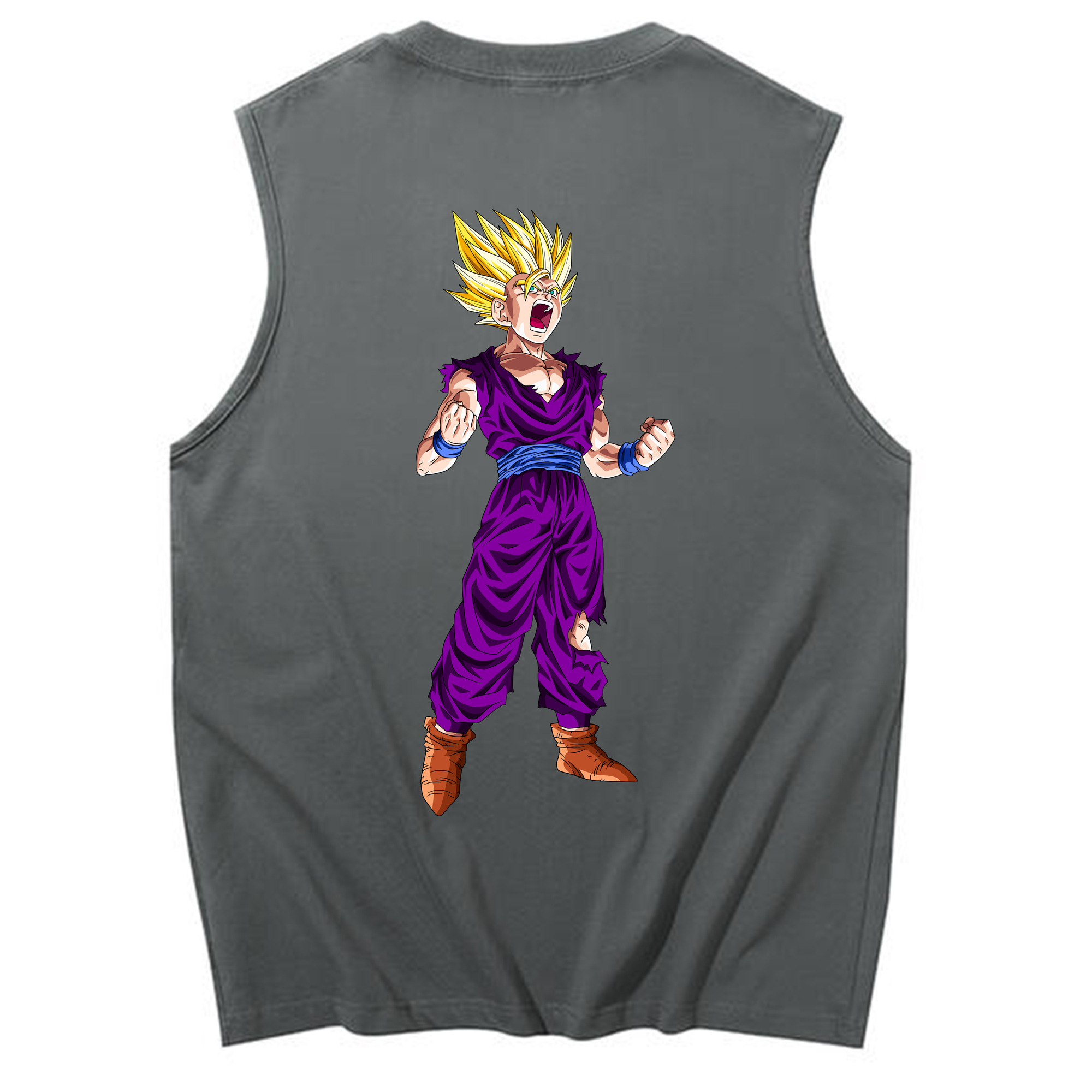 （画像用） ドラゴンボール 孫 悟飯（そんごはん）DRAGON BALL Son Gohan コットン100％タンクトップ（背面プリント）